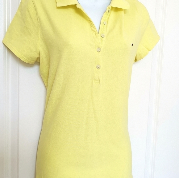 Tommy Hilfiger Yellow Polo / Golf shirt size L - Picture 8 of 9